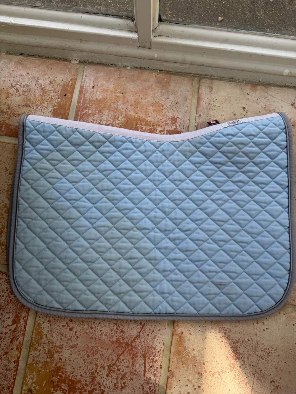 Light Blue Ogilvy Saddle Pad with Gray Trim - Picture 2 of 3